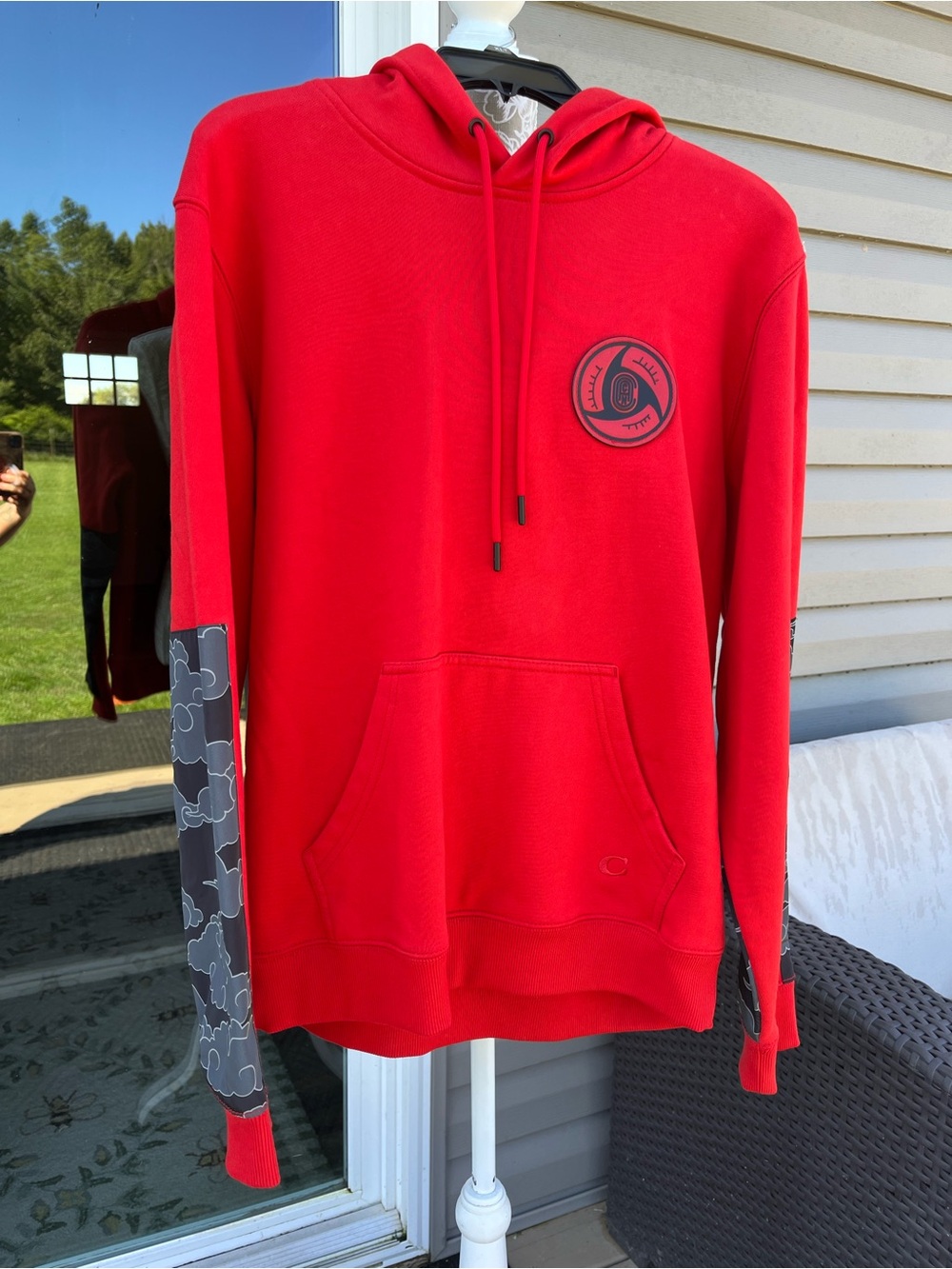 Coach × Michael B. Jordan × Naruto Red Graphic Pullover Hoodie